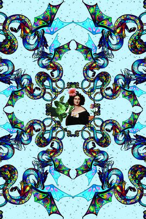 古典欧式美女印花华亿平台图片