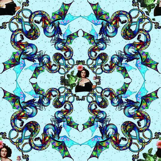 古典欧式美女印花华亿平台图片