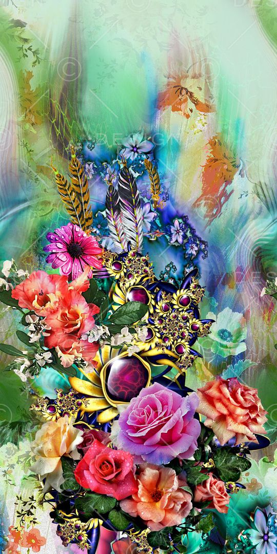 定位花卉印花华亿平台图片