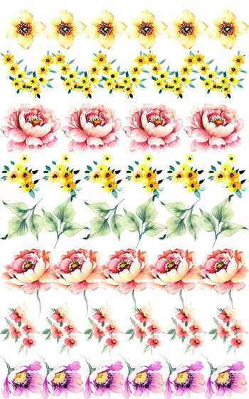 424269-手绘个性小碎花整齐排序数码印花