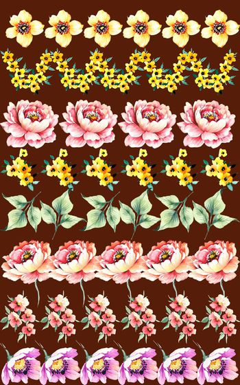 424270-手绘个性小碎花整齐排序数码印花