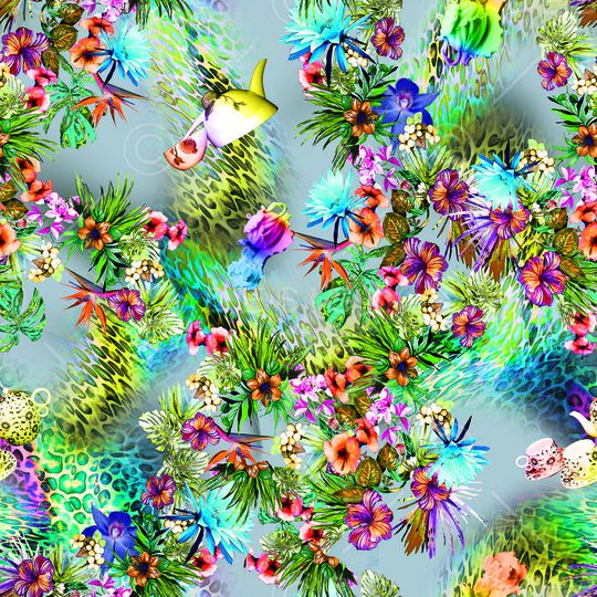 豹纹印花华亿平台图片