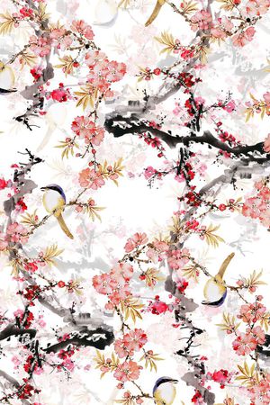 花卉印花华亿平台图片