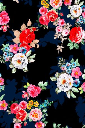 花卉 叶子印花华亿平台图片