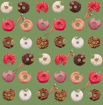 424350-甜甜圈与筷子，美食华亿平台