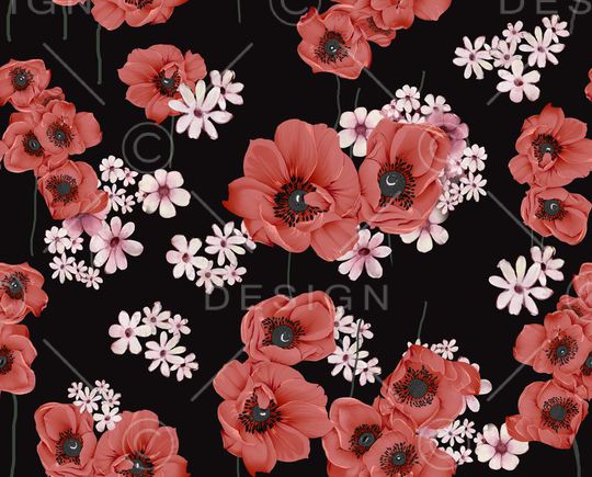 花卉印花华亿平台图片