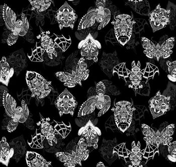 424427-时尚个性动物线描男装印花图