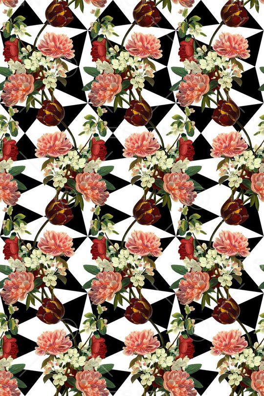 复古花卉印花华亿平台图片