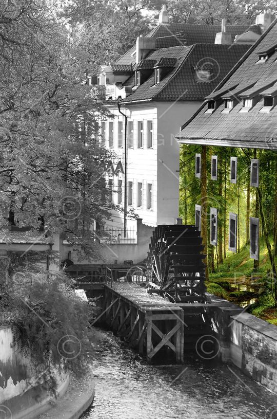 自然风景印花华亿平台图片