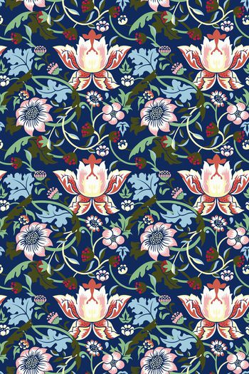 424567-	家纺女装通用莫里斯风格数码印花