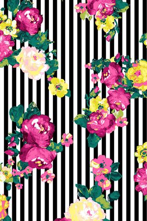 花卉 条纹印花华亿平台图片