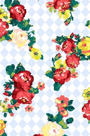 田园风印花华亿平台图片