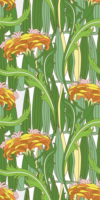 424598-莫里斯风格家纺女装通用数码印花