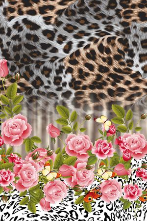 豹纹印花华亿平台图片