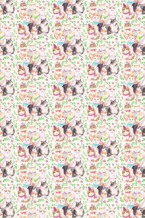 猫咪印花华亿平台图片