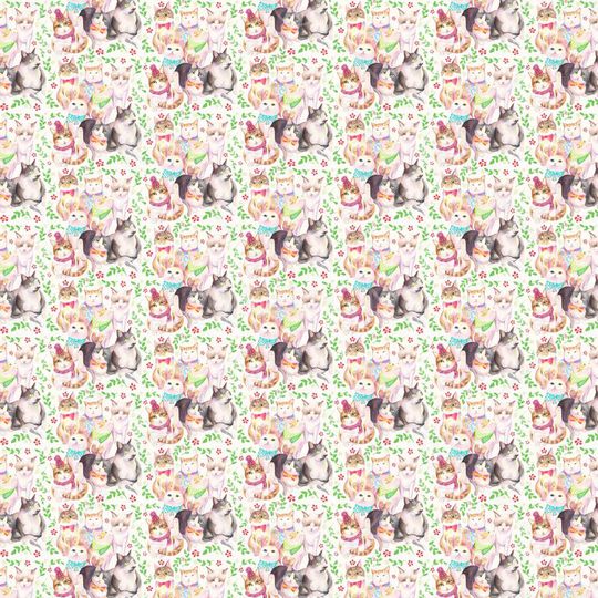 猫咪印花华亿平台图片