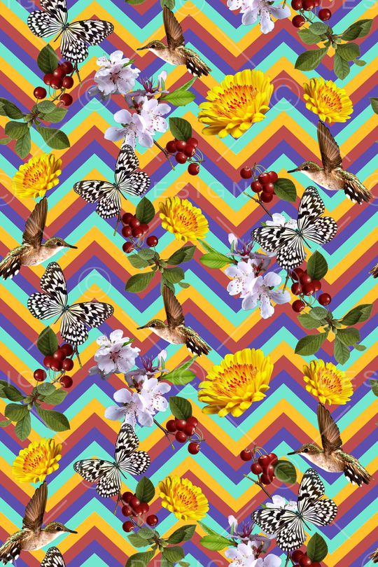 几何炫彩底纹印花华亿平台图片