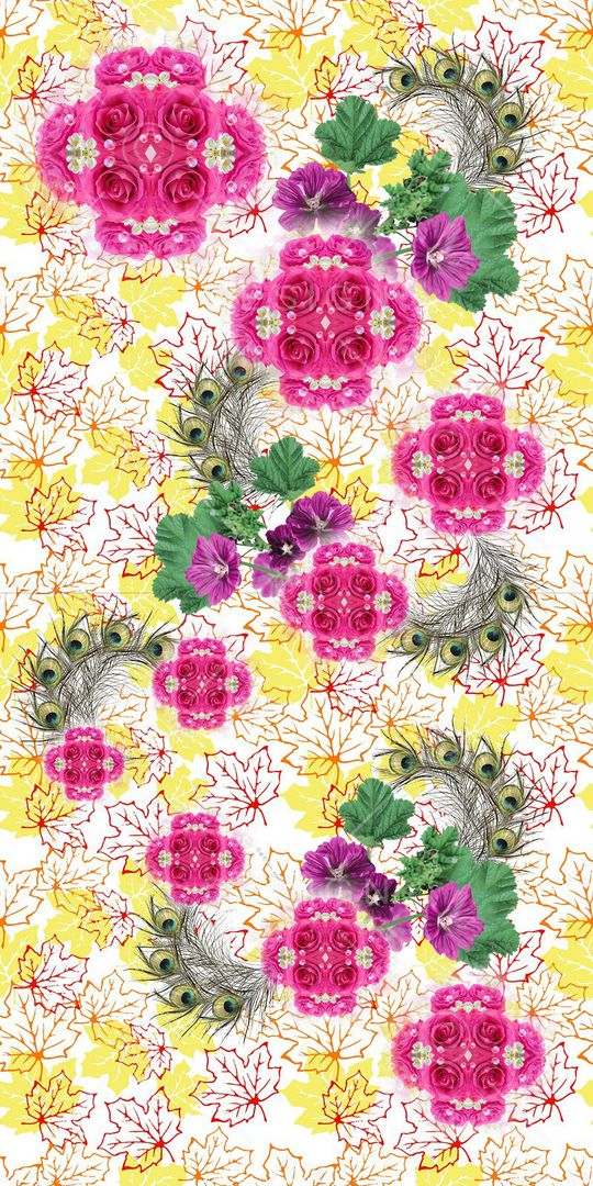 枫叶印花华亿平台图片