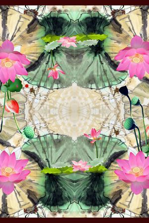 荷花印花华亿平台图片