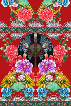 中国风印花华亿平台图片