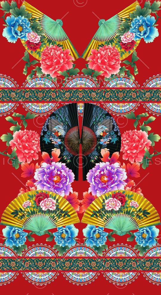 中国风印花华亿平台图片