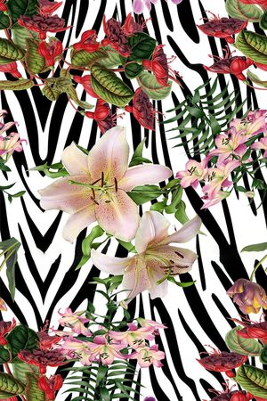 动物纹印花华亿平台图片