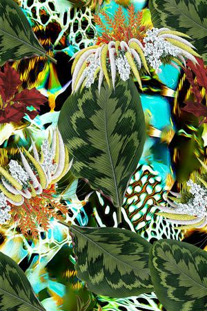 动物纹印花华亿平台图片