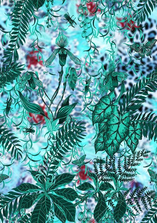 动物纹印花华亿平台图片