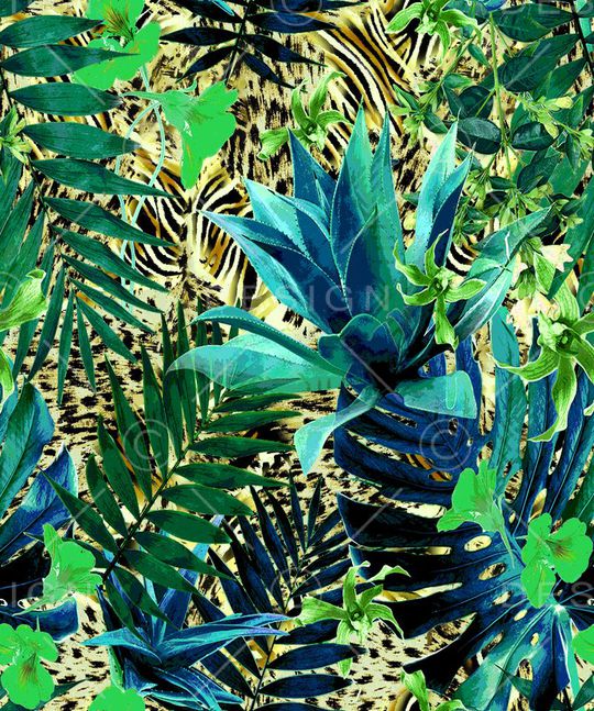 动物纹印花华亿平台图片