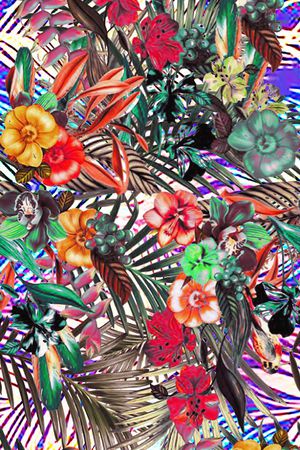 复古花印花华亿平台图片