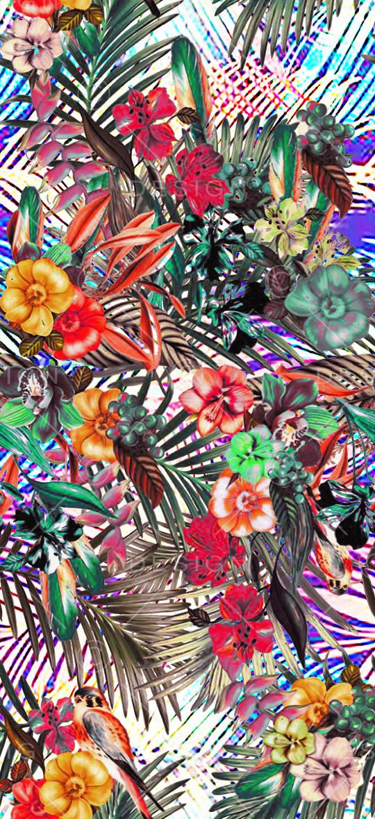 复古花印花华亿平台图片