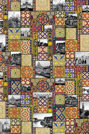 欧式建筑印花华亿平台图片