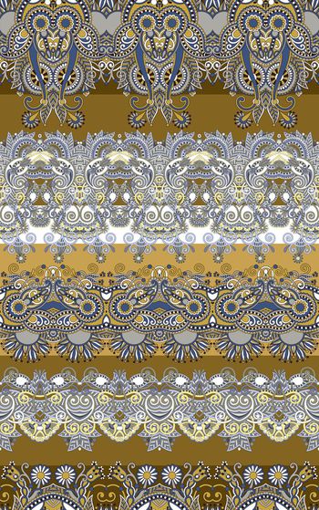 425041-	佩斯利螺旋花欧洲部落风格印花