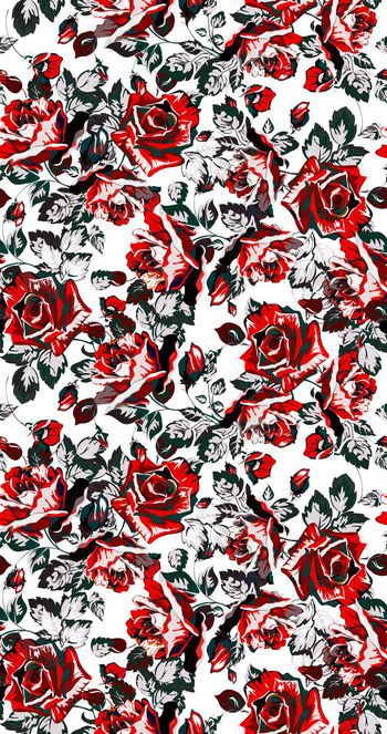 425044-玫瑰印花图案