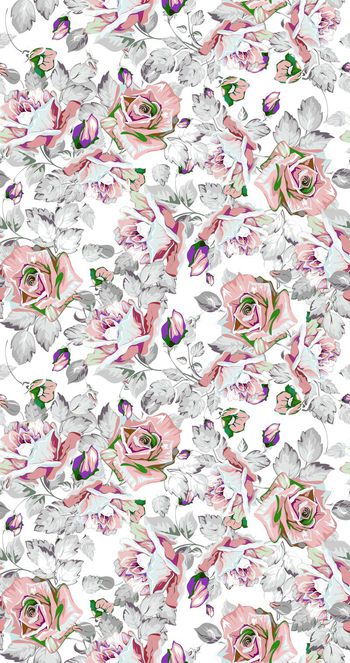 425045-玫瑰印花图案