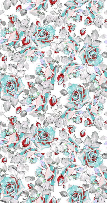 425046-玫瑰印花图案