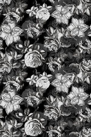 抽象素描印花华亿平台图片