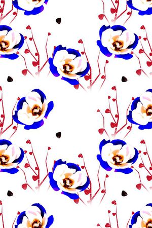 红蓝白印花华亿平台图片