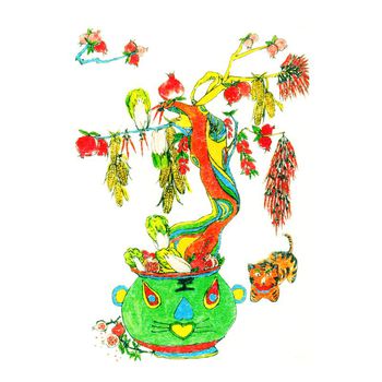 彩绘印花华亿平台图片