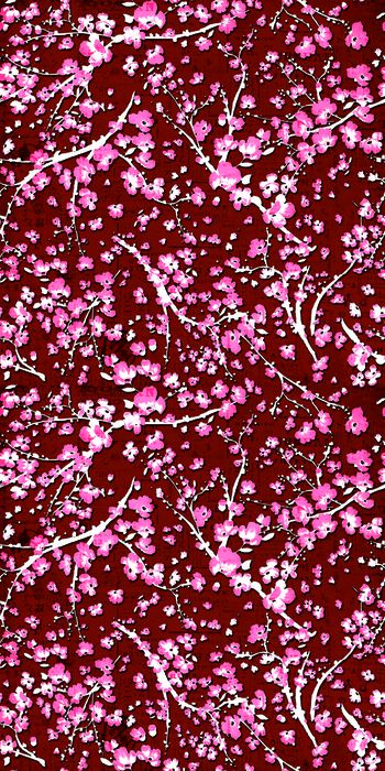 425273-桃花复古底纹清新花卉印花壁纸地毯服