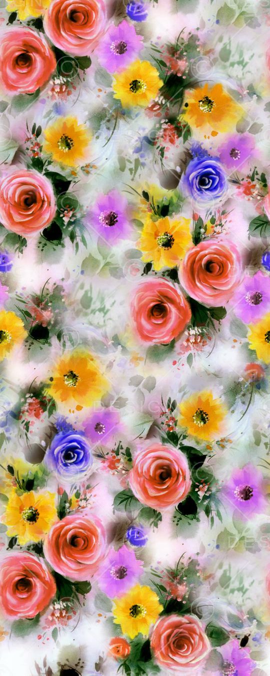 花卉印花华亿平台图片