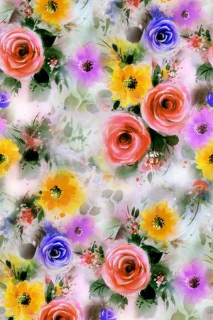 花卉印花华亿平台图片