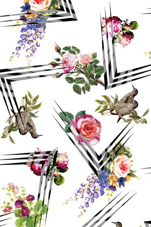 几何清爽印花华亿平台图片