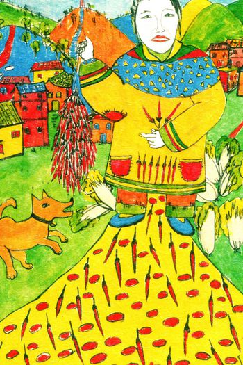 中国风印花华亿平台图片