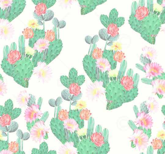 仙人掌印花华亿平台图片