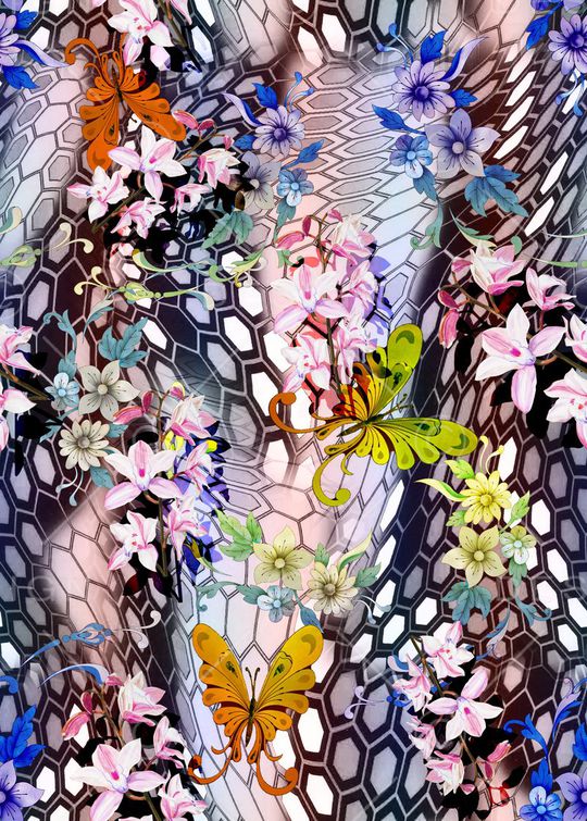 抽象印花华亿平台图片