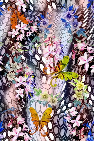 抽象印花华亿平台图片