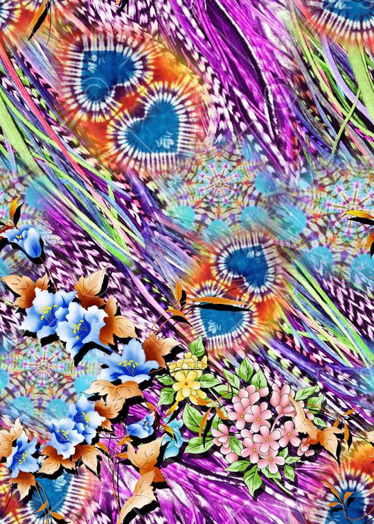 抽象印花华亿平台图片