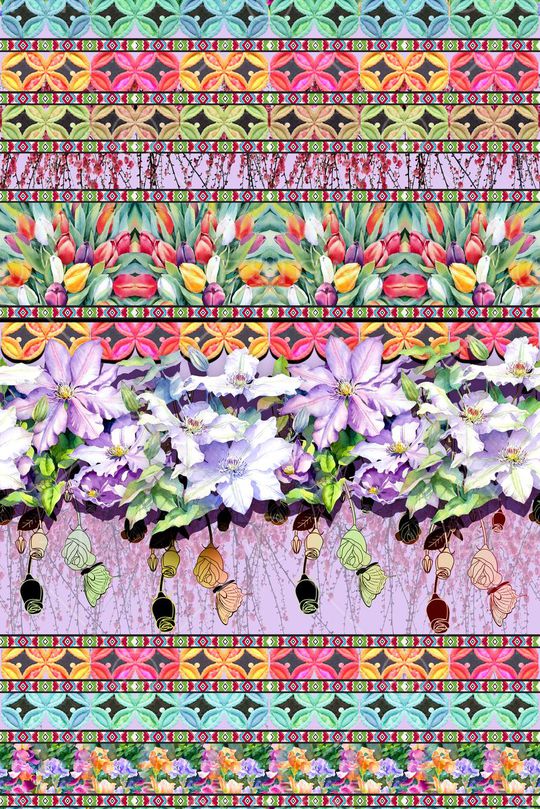 波西米亚  民族 传统印花华亿平台图片