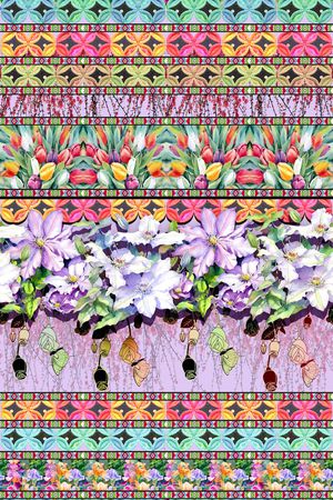 波西米亚  民族 传统印花华亿平台图片